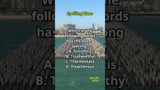 Spelling Time 548 spelling englishlearning englishvocabulary questions quiz [upl. by Aipmylo]