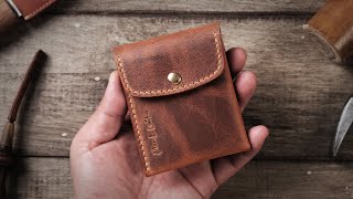 Making an Ordinary Wallet with Premium VegetableTanned Leather  Leathercraft [upl. by Faber901]