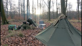 Wild Camping  Canvas Lavvu  Dutch Oven Cooking amp Woodburner [upl. by Neeuq149]