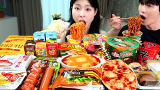 ASMR MUKBANG 편의점 직접 만든 불닭 떡볶이 소세지 김밥 디저트 먹방 amp 레시피 FRIED CHICKEN AND Tteokbokki EATING [upl. by Marabel]