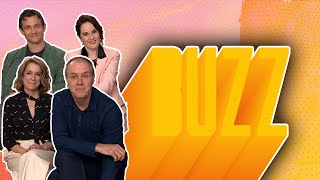 Buzz  Michelle Dockery Kevin Doyle Raquel Cassidy amp Hugh Dancy Downton Abbey Interview [upl. by Kondon]