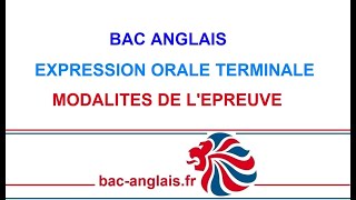 BAC ANGLAIS TERMINALE  EPREUVE D EXPRESSION ORALE [upl. by Ila]