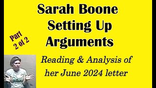 Sarah Boone Setting Up Argument On Voluntariness June 2024 letter part 2 [upl. by Alta]