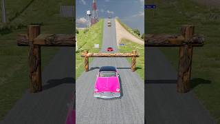 Cars amp Flatbed Trucks vs Logs Trap  BeamNGDrive [upl. by Airod]