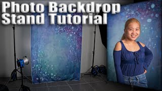 How To Setup A Photography Backdrop Stand Kit For Photos Plus Video For YouTube amp Twitch [upl. by Ravilob]