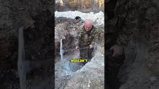 Soldiers digging trenches in winter🥶🥶 foryou army military war [upl. by Eecram]