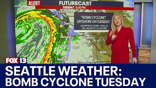 Seattle weather Tracking a stormy Tuesday  FOX 13 Seattle [upl. by Narmis]