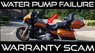 HarleyDavidson Ultra Limited Water Pump Failure At 30000 milies And Warranty Scam [upl. by Emoraj]