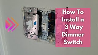 How To Install a 3 Way Dimmer Switch  Lutron [upl. by Jerman]