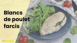 Blanc de poulet farci ASTUCE 2 recettes de poulet farci aux fromages [upl. by Kcam723]