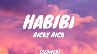 RICKY RICH  HABIBI SLOWED LYRICS [upl. by Lledualc]