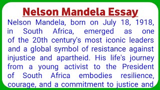 Nelson Mandela EssayNelson Mandela Essay in Englishessay on Nelson Mandela [upl. by Kilk]