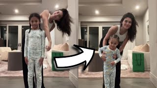 Kylie Jenner takes on adorable TikTok challenge with Stormi and Aire  SB Global News [upl. by Oraneg]