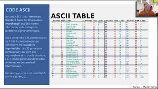 MooC Arduino 28  Codage des caractères ASCII et nombres signés [upl. by Den]