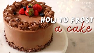 How To Frost A Cake Beginners tips for any frosting🎂 [upl. by Earleen762]