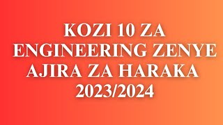 MATOKEO YA KIDATO CHA SITA 2023 kozi 10 zenye ajira tanzania engineering courses 202324 [upl. by Ailhad]