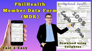 Paano kumuha ng PhilHealth Form Online  MDR and PMR Form [upl. by Ahsyekal]