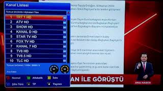 Next 2000 HD Euro 2024 TRT 1HD kanal ekleme frekans ayarlama 📺 [upl. by Bahner]