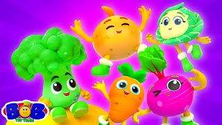 Five Little Vegetables Learning Song amp Kids Rhyme [upl. by Aehtela]