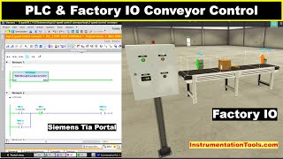 Conveyor Control with Siemens Tia Portal and Ladder Logic Programming [upl. by Kippie841]