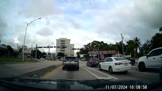 driving north from us1 in coral gables florida dashcam dashcamvideos [upl. by Ahsimot]