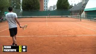 MY TENNIS VIDEO  Andrea FIERRO vs Krystyna POCHTOVIK  1 set with stats [upl. by Enirehs]