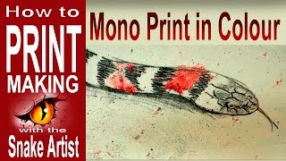 How to Monoprint in 2 colours printmaking [upl. by Atinniuq]