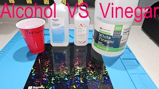 Alcohol VS White Vinegar  Testing Cleaners on 3D Effects plate [upl. by Akcinat]