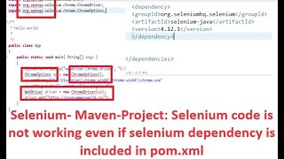 Selenium  How to fix when added MAVEN dependency in pomxml does not reflect in the project [upl. by Gilliam]