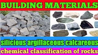 Chemical classification of rockstypes of rockssilicious rocks argillaceous rocks calcarious rock [upl. by Affrica]