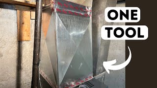 How to Build A Beautiful Sheet Metal Ductwork Transition  DIY HVAC GUY [upl. by Beore]