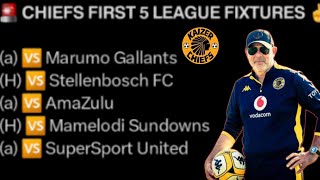 KAIZER CHIEFS 202425 FIXTURES  MAMELODI SUNDOWNS FIXTURES  PSL FIXTURES [upl. by Nrehtak]