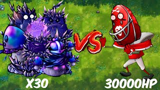 PVZ 1 Fusion Challenge 300 Plants Fusion VS 30000 Football Nut Zombie  Who Will Win [upl. by Ahsiuq]