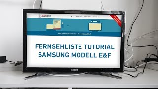 Samsung Modell E oder F  Programmliste installieren [upl. by Michaella]