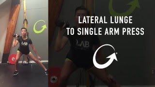 Lateral Lunge to Single Arm Press  Coach Glass Exercise Library  Level 3 [upl. by Ertemed]