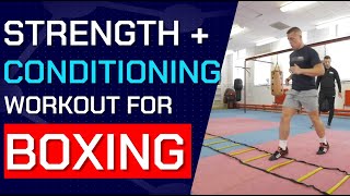 Strength and Conditioning Workout For Boxing  LIMITED EQUIPMENT [upl. by Attenborough864]