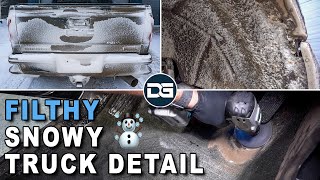 Deep Cleaning a FILTHY Snowy Truck  The Detail Geek [upl. by Yodlem]