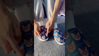 Custom Cat Face Slippers Christmas Slippers Xmas Slippers Memorial Gifts for Cat Lovers [upl. by Ynffit6]