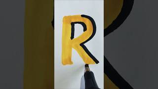 3d shadow letter R border writing3dletterart 3dalphabet 3dcalligraphy [upl. by Burgess881]