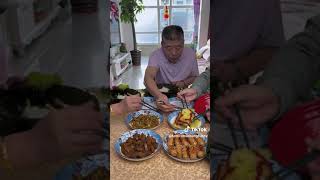 How to take dinner with your family dinnershow food cooking vlog mukbang trending fyp 7 [upl. by Enidlareg]