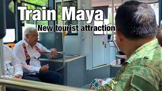 quotTrain Mayaquot Cancun new tourist attraction created 65000 new jobs [upl. by Gnohc]