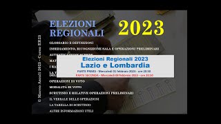 Parte 2  lo scrutinio  CORSO PRESIDENTI SEGGIO Elezioni Regionali 2023  LazioLombardia [upl. by Graner904]