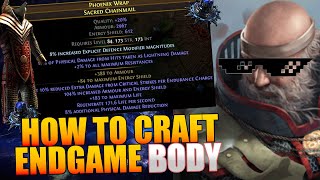 POE 325 Crafting endgame body armour for penance inquisitor [upl. by Norrad365]