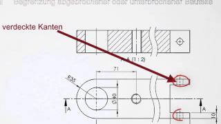 Linienarten in technischen Zeichnungen [upl. by Elleunamme]