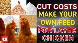 How to make cheap chicken feed for layer chickens from home using local ingredients [upl. by Arrait]