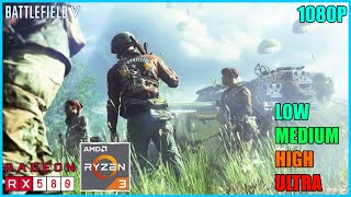 BATTLEFIELD V  RYZEN 3 2200G  RX 580 8GB  1080P [upl. by Orvah]