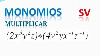 123 Multiplicación de monomios con exponentes negativos [upl. by Yllatan853]