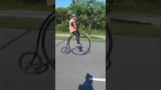 Penny farthing unicycling high wheel unicycles mike arotsky funny line [upl. by Gnes]