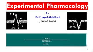 Experimental Pharmacology  Pharmacology Practical 3  Dr Elsayed Abdelhadi 2023  2024 [upl. by Shamma326]