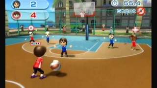 Wii Sports Resort Basketball Pickup Game 3On3 [upl. by Romona]